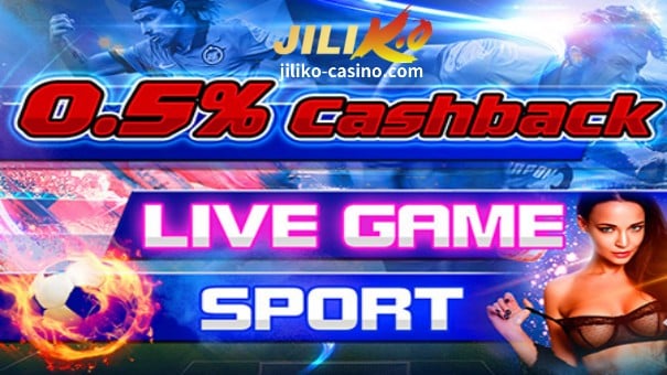 JILIKO - 0.5% rebate sa mga live na laro at sports