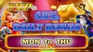 JILIKO VIP Monday to Thursday 68 bonus daily